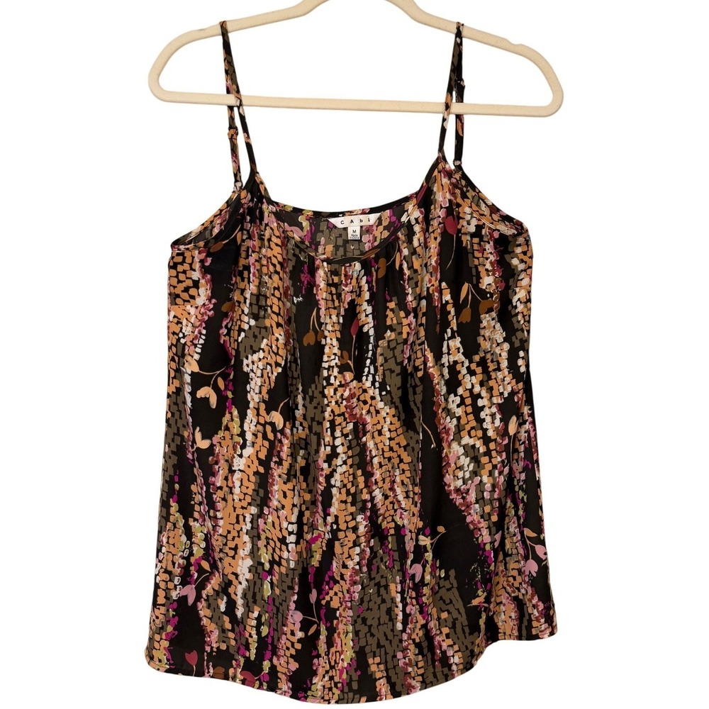 Cabi Tank Top Multi Color Medium Sleeveless Blouse Abstract Print Boho Summer - Picture 2 of 7